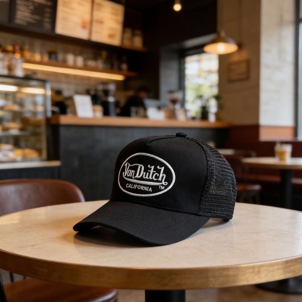 Von Dutch Black Trucker Hat - Classic Logo